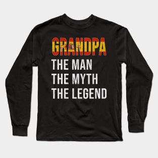 Grand Father Spanish Grandpa The Man The Myth The Legend - Gift for Spanish Dad With Roots From  Spain Long Sleeve T-Shirt